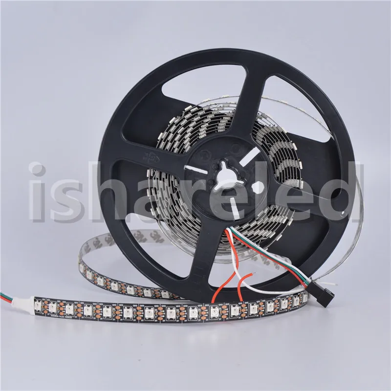 50 м 10x5 5 в SK6812 WS2812B 74 светодиодный s/M Белый/Черный PCB 5050 SMD RGB Dream Адресуемая цветная