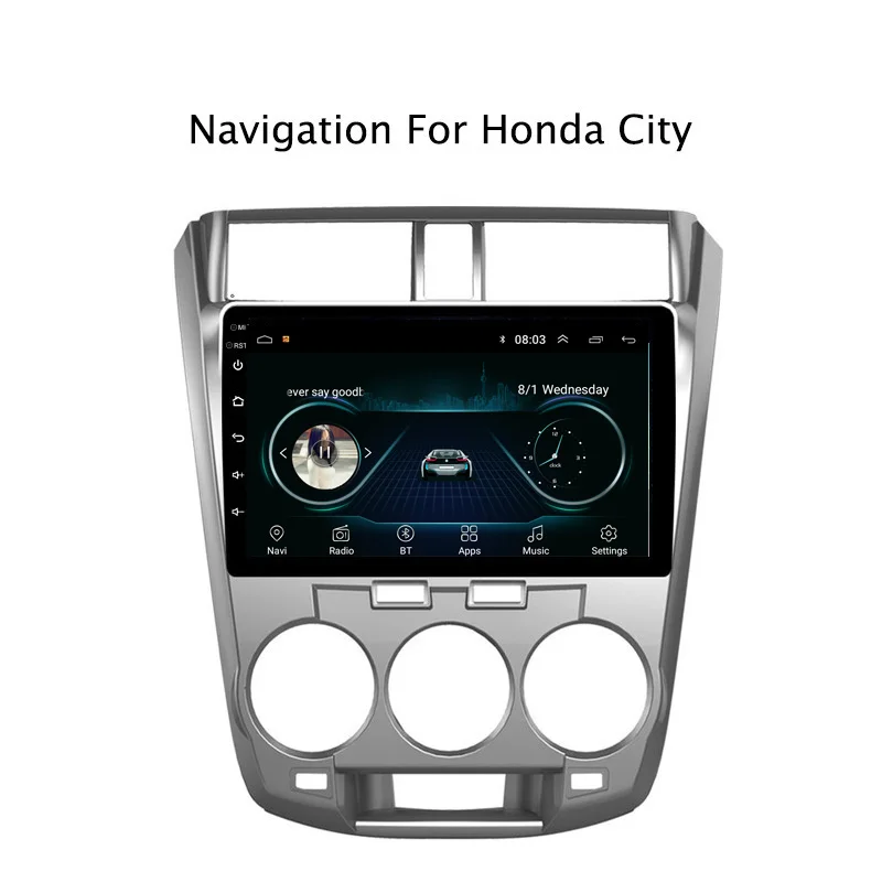 10 1 "2.5D IPS Android 8 автомобильный DVD GPS для Honda City 2008 2009 2010 2011 2012 2013 серебристый радио