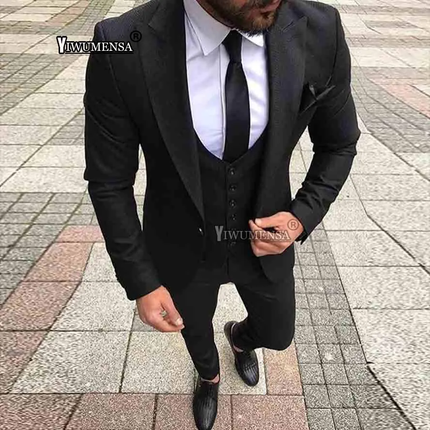 yiwumensa Costume Mariage Homme 2018 Black Wedding Suits For Mens Formal Business man suit slim fit smoking para hombre Suit men
yiwumensa Costume Mariage Homme 2018 Black Wedding Suits For Mens Formal Business man suit slim fit smoking para hombre Suit men