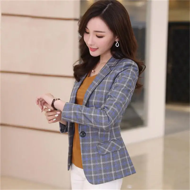 Women Plaid Blazers and Jackets Suit Ladies Long Sleeve Work Wear Blazer Plus Size 4XL Casual Female Outerwear Wear to Work Coat
Women Plaid Blazers and Jackets Suit Ladies Long Sleeve Work Wear Blazer Plus Size 4XL Casual Female Outerwear Wear to Work Coat
