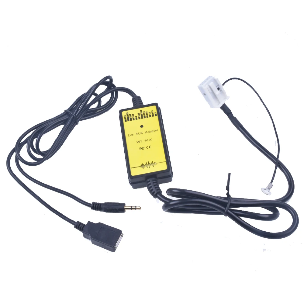 Автомобильный адаптер для компакт дисков VW аудио интерфейс MP3 AUX USB SD 12P сменный CD