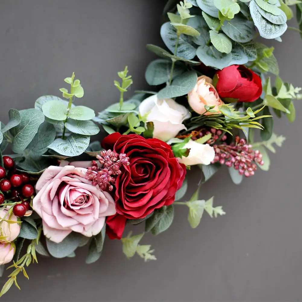 AsyPets Outer Diameter 42cm Pretty Rose Wreath Garland Floriation Hanging for Door Wedding Festival-30
AsyPets Outer Diameter 42cm Pretty Rose Wreath Garland Floriation Hanging for Door Wedding Festival-30