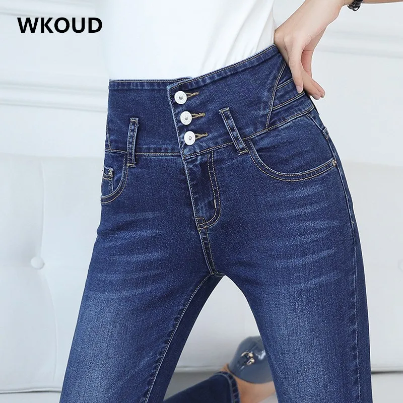 WKOUD High Waist Spring Jeans Women Elegant Slim Korean Jeans Pants Blue Skinny Pencil Pants Black Denim Trousers Female P8781
WKOUD High Waist Spring Jeans Women Elegant Slim Korean Jeans Pants Blue Skinny Pencil Pants Black Denim Trousers Female P8781