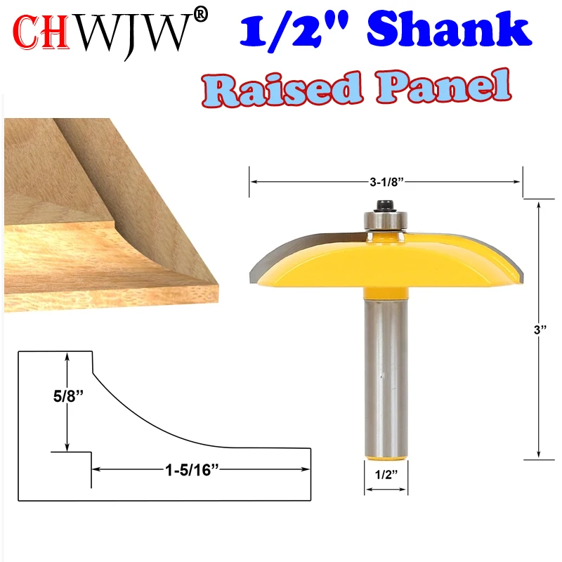 1pc 1/2" Shank Raised Panel Router Bit - Cove Door - 3-1/8" Diameter Woodworking cutter Tenon Cutter for Woodworking Tools
1pc 1/2" Shank Raised Panel Router Bit - Cove Door - 3-1/8" Diameter Woodworking cutter Tenon Cutter for Woodworking Tools