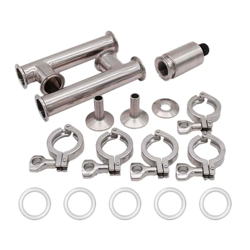 1.5"Tri Clamp RIMS Tube Kit with Hose Barbs 304 Stainless Steel Sanitary Brewer Fitting
1.5"Tri Clamp RIMS Tube Kit with Hose Barbs 304 Stainless Steel Sanitary Brewer Fitting
