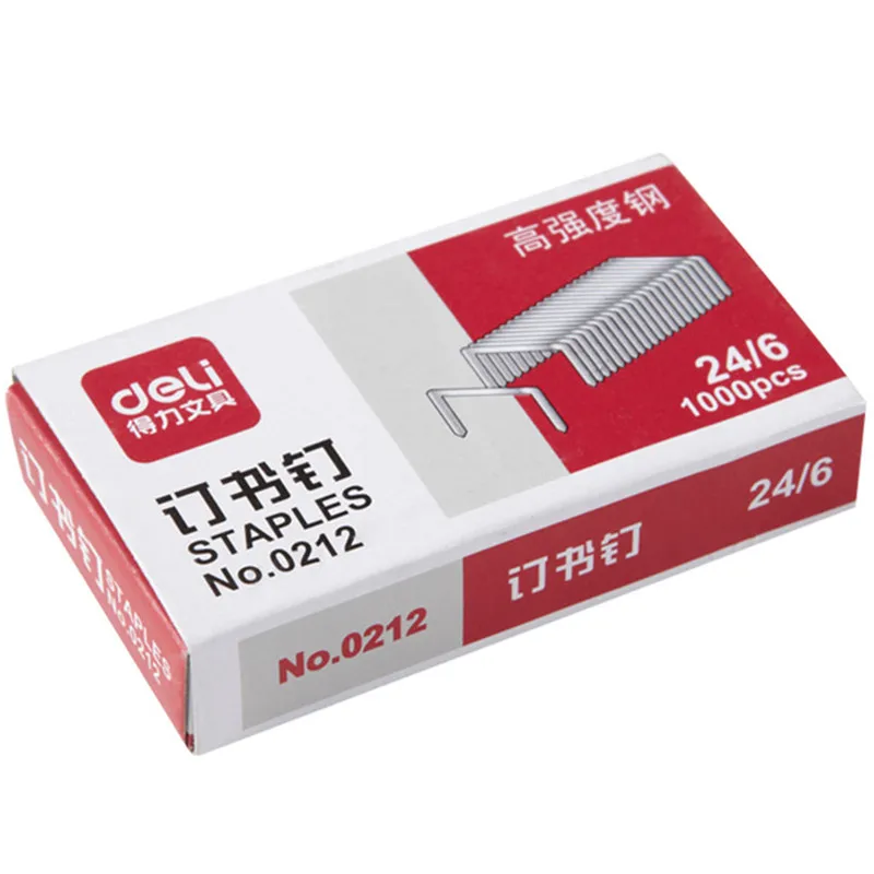 High Quality Deli Normal 24/6 Staples 1000pcs Silver Metal Stapler School Office Supply Business Document Binding Stationery
High Quality Deli Normal 24/6 Staples 1000pcs Silver Metal Stapler School Office Supply Business Document Binding Stationery