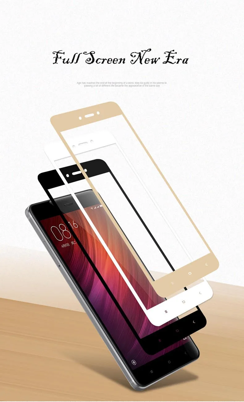 Wangcangli For Xiaomi Redmi 4X Tempered Glass 3D Full Cover Screen Protector Protective Toughened Film | Мобильные телефоны и