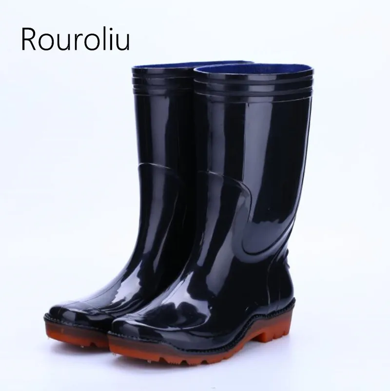 Rouroliu Men Winter Non-Slip Mid-Calf Warm Rain Boots PVC Waterproof Water Shoes Male Wellies Work Safety Shoes RT345
Rouroliu Men Winter Non-Slip Mid-Calf Warm Rain Boots PVC Waterproof Water Shoes Male Wellies Work Safety Shoes RT345