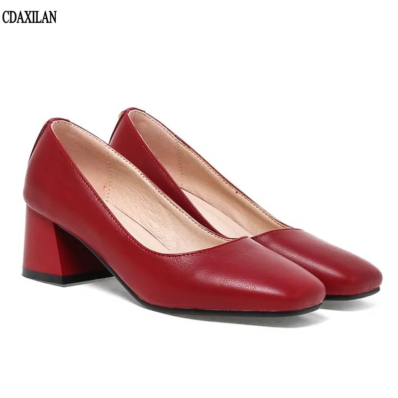 CDAXILAN new arrivals pumps shoes women middle heel PU leather square toe shoes officet ladies work career party shallow shoes
CDAXILAN new arrivals pumps shoes women middle heel PU leather square toe shoes officet ladies work career party shallow shoes