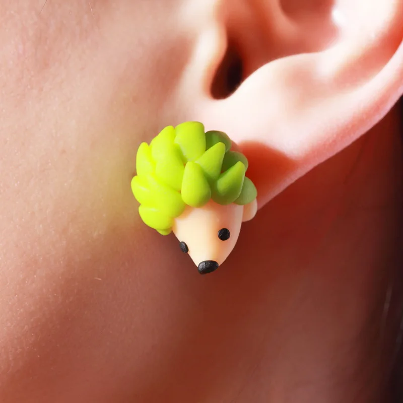 Colourful Handmade Polymer Clay Cute Hedgehog Stud Earrings For Girls Kids Fashion Jewelry Women Cartoon 3D Animal Earrings Gift
Colourful Handmade Polymer Clay Cute Hedgehog Stud Earrings For Girls Kids Fashion Jewelry Women Cartoon 3D Animal Earrings Gift