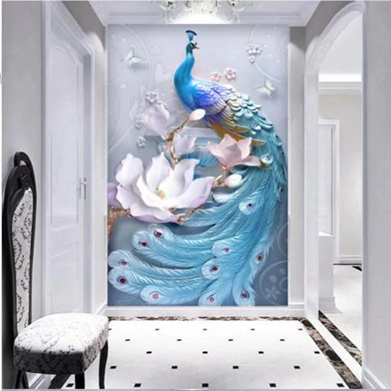 Peacock Flowers Relief Photo Wallpapers for Living Room 3D Wall Murals Rolls Hallway Hotel Theme Corridor Wall Papers Home Decor
Peacock Flowers Relief Photo Wallpapers for Living Room 3D Wall Murals Rolls Hallway Hotel Theme Corridor Wall Papers Home Decor