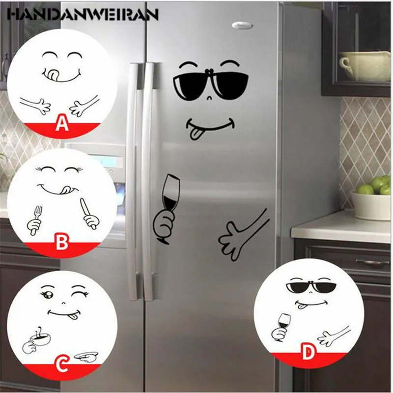 1PCS black funny stickers on the fridge wall stickers cartoon happy face refrigerator vinyl wall decals home Decoration
1PCS black funny stickers on the fridge wall stickers cartoon happy face refrigerator vinyl wall decals home Decoration