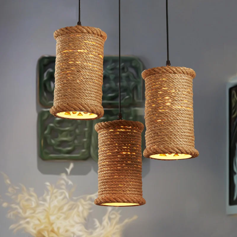 Retro Hemp Rope Pendant Lights Loft Vintage Lamp Hand Knitted Hemp Rope Droplight Industrial For restaurant/bar home decoration
Retro Hemp Rope Pendant Lights Loft Vintage Lamp Hand Knitted Hemp Rope Droplight Industrial For restaurant/bar home decoration