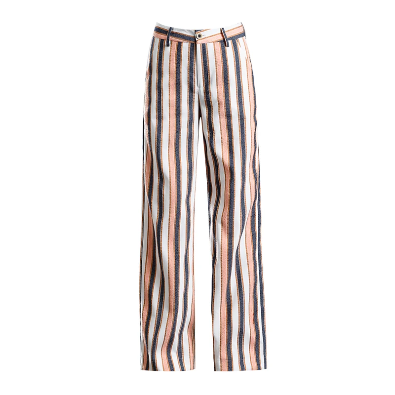 2019 new women's spring vertical stripes wide leg pants female high waist leg length pants loose micro-horn casual pants
2019 new women's spring vertical stripes wide leg pants female high waist leg length pants loose micro-horn casual pants