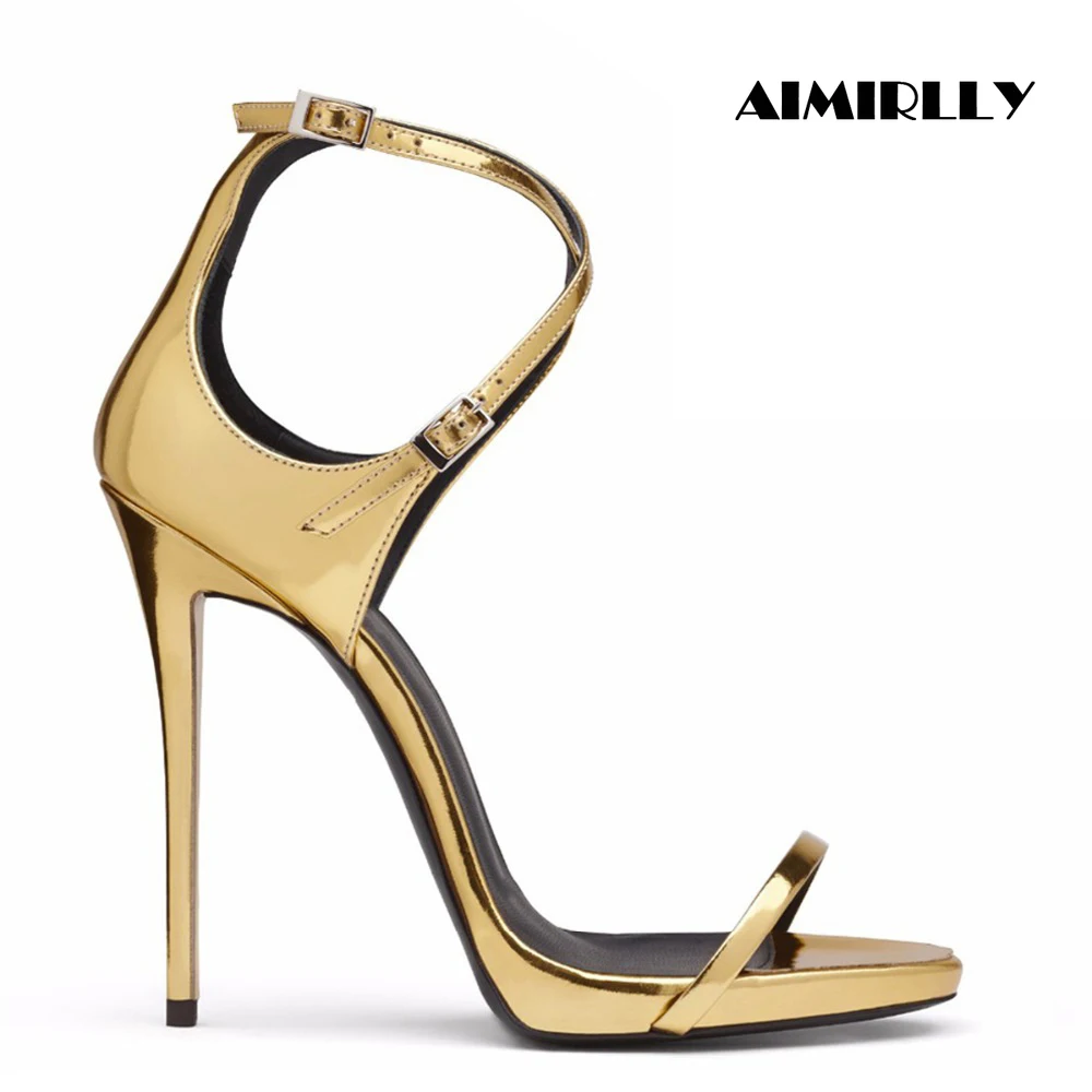Women's Shoes Open Toe High Heels Sandals Ankle Cross Strap Golden Stilettos Ladies Wedding Party Shoes Aimirlly
Women's Shoes Open Toe High Heels Sandals Ankle Cross Strap Golden Stilettos Ladies Wedding Party Shoes Aimirlly