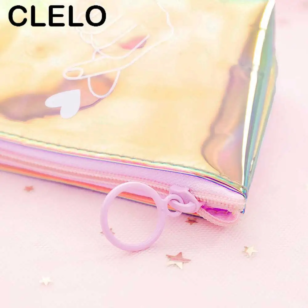 Цветной Кошелек для монет CLELO женский маленький кошелек на молнии карточка