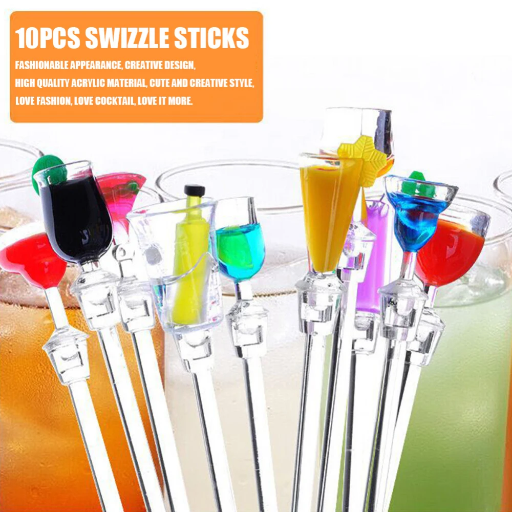 10 Pcs Acrylic Drink Juice Puddler Stirring Coffee Mixing Threaded Cocktail Picks Muddler Bar Tool Cocktail Mixing Spoon Set
10 Pcs Acrylic Drink Juice Puddler Stirring Coffee Mixing Threaded Cocktail Picks Muddler Bar Tool Cocktail Mixing Spoon Set