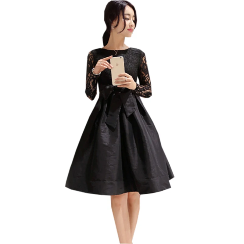 Fashion Lace Dress Women Summer Red Long Sleeve O-neck A-Line Party Dresses Spring Female Cute Bow Knee-Length Vestidos FP0440
Fashion Lace Dress Women Summer Red Long Sleeve O-neck A-Line Party Dresses Spring Female Cute Bow Knee-Length Vestidos FP0440
