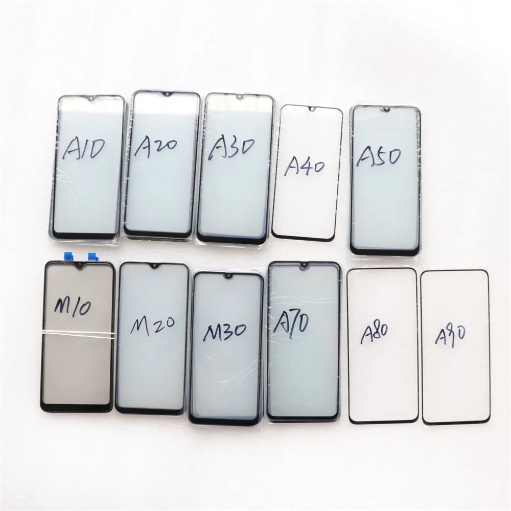 10 шт. для Samsung Galaxy A10 A20 A50 A60 A70 A80 A90 M10 M20 M30 ЖК внешнее стекло объектив сенсорный