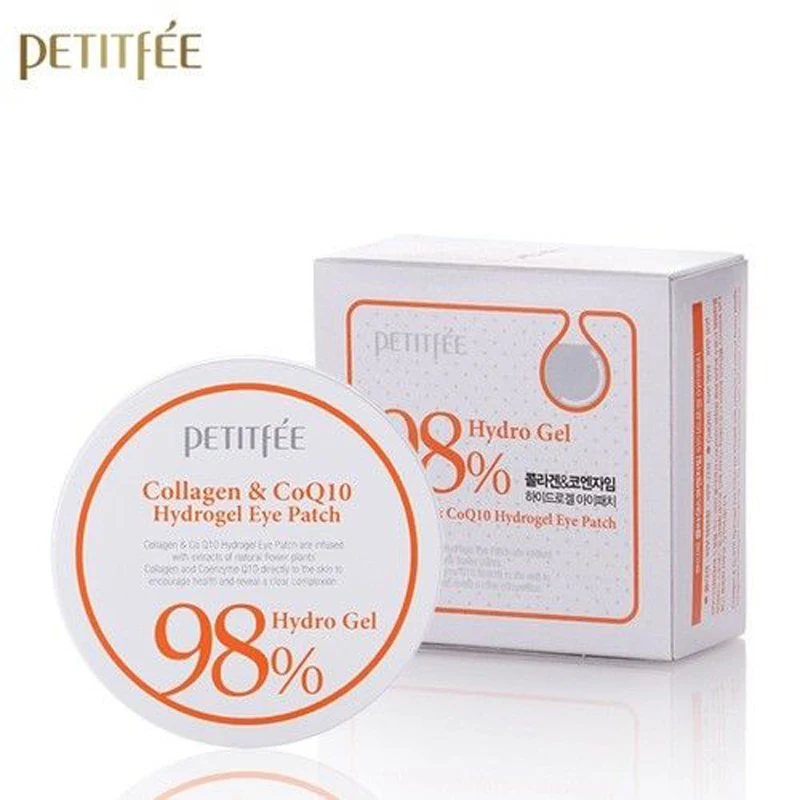 PETITFEE коллаген Co Q10 патч для глаз гидрогелевый 60 шт маска удаления темных кругов