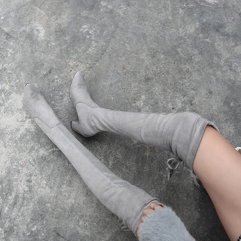 MORAZORA 2020 hot sale over the knee boots women flock autumn winter thigh high boots pointed toe Stretch sexy high heels shoes
MORAZORA 2020 hot sale over the knee boots women flock autumn winter thigh high boots pointed toe Stretch sexy high heels shoes