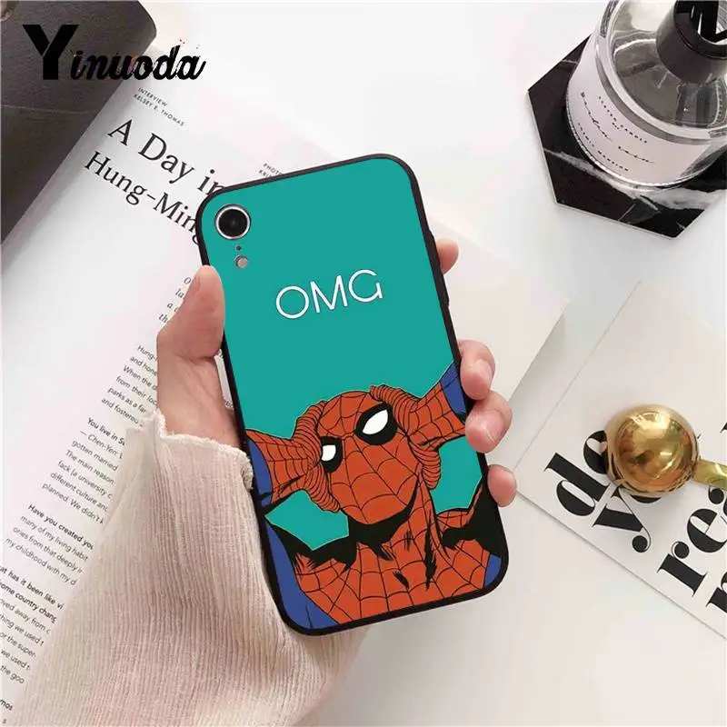 Чехол для телефона Yinuoda Marvel Comics с человеком-пауком iPhone 8 7 6 6S 6Plus X XS MAX 5 5S SE XR 11 pro max |