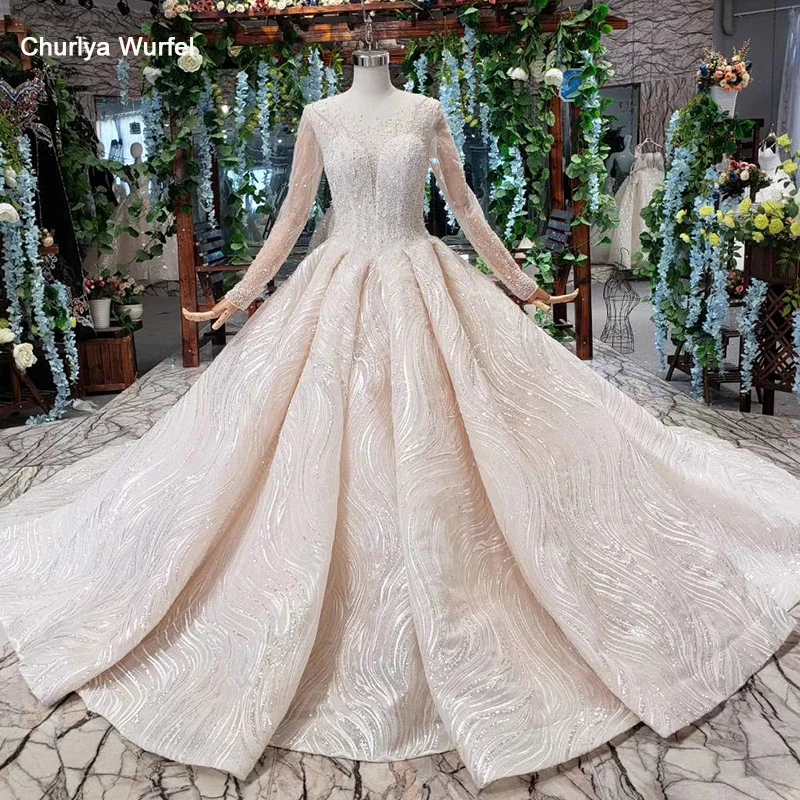 HTL474 luxury high-end wedding dresses with train tulle long sleeves o neck ball gown new material белое платье в пол
HTL474 luxury high-end wedding dresses with train tulle long sleeves o neck ball gown new material белое платье в пол