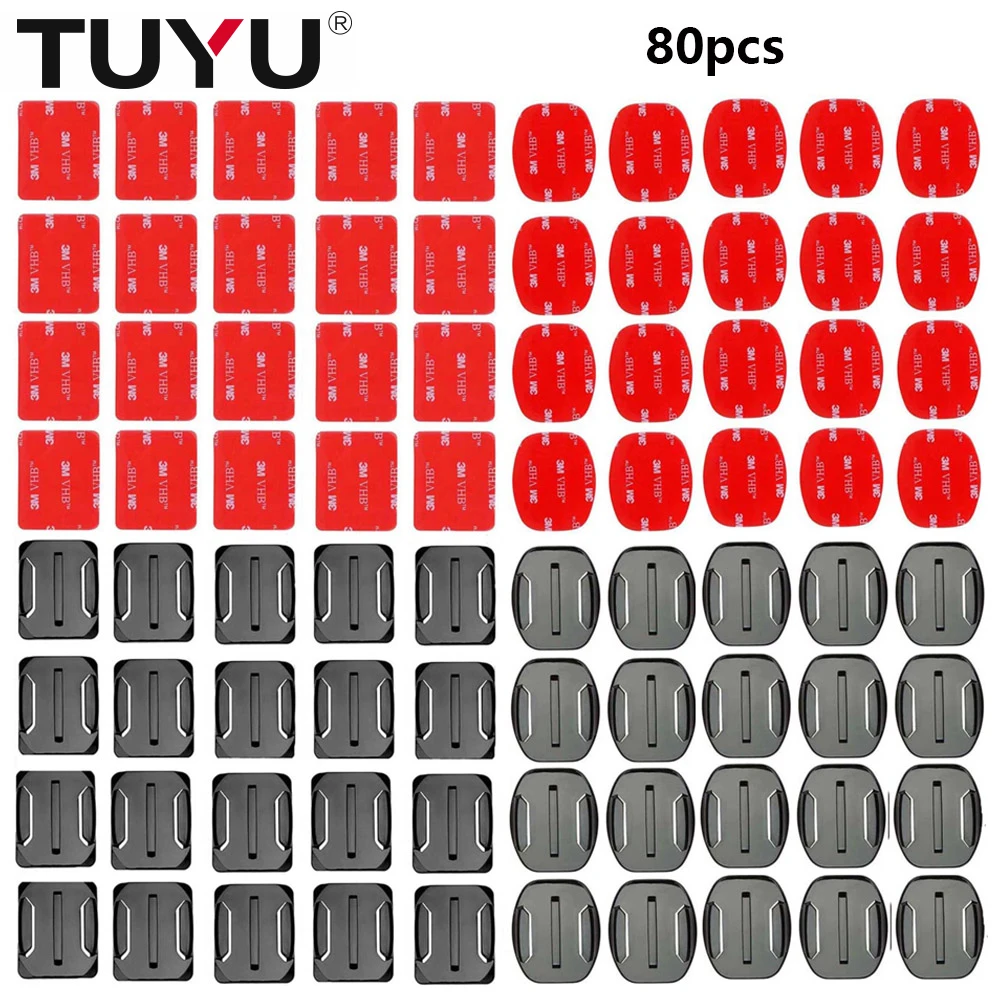 TUYU 80Pcs Curved Surface Base Mount with VHB Adhesive for Go Pro Hero 9 8 7 6 5 4 yi 4K Mijia SJCAM SJ4000 EKEN h9 Insta360 DJI
TUYU 80Pcs Curved Surface Base Mount with VHB Adhesive for Go Pro Hero 9 8 7 6 5 4 yi 4K Mijia SJCAM SJ4000 EKEN h9 Insta360 DJI