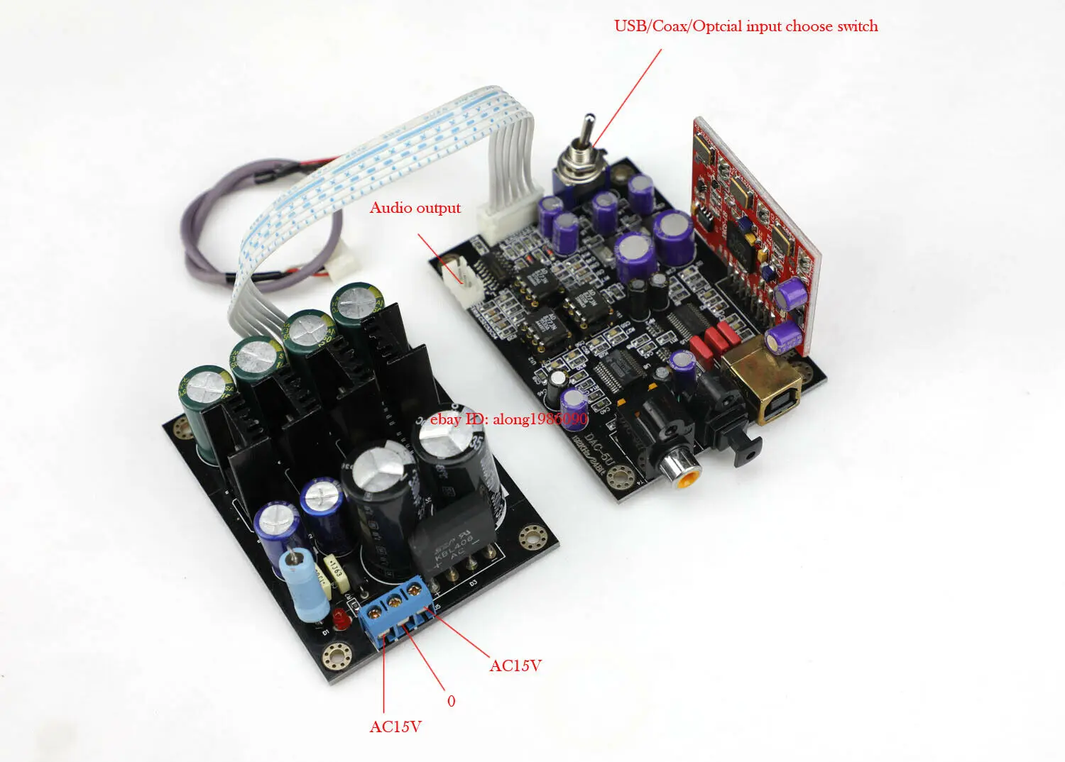 DIYERZONE Assembled Decoder CS8416 + PCM1798 DAC Board With XMOS USB Card L14-23
DIYERZONE Assembled Decoder CS8416 + PCM1798 DAC Board With XMOS USB Card L14-23