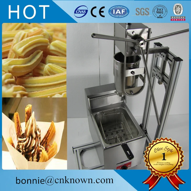 Shop equipment stainless steel Spanish capacity 6L fryer+3L churro making machine free shipping
Shop equipment stainless steel Spanish capacity 6L fryer+3L churro making machine free shipping