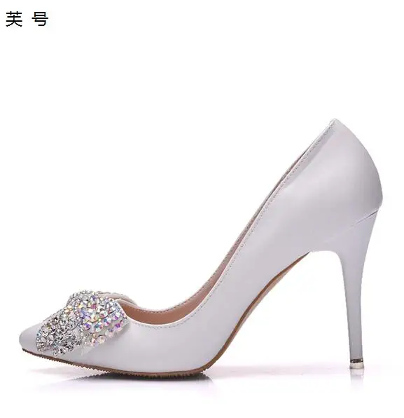 2019 Woman Shoes Pumps Butterfly Knot Slip on Princess Pumps Pointed Toe Crystal High Heels 9.5CM Female Wedding Shoes White
2019 Woman Shoes Pumps Butterfly Knot Slip on Princess Pumps Pointed Toe Crystal High Heels 9.5CM Female Wedding Shoes White