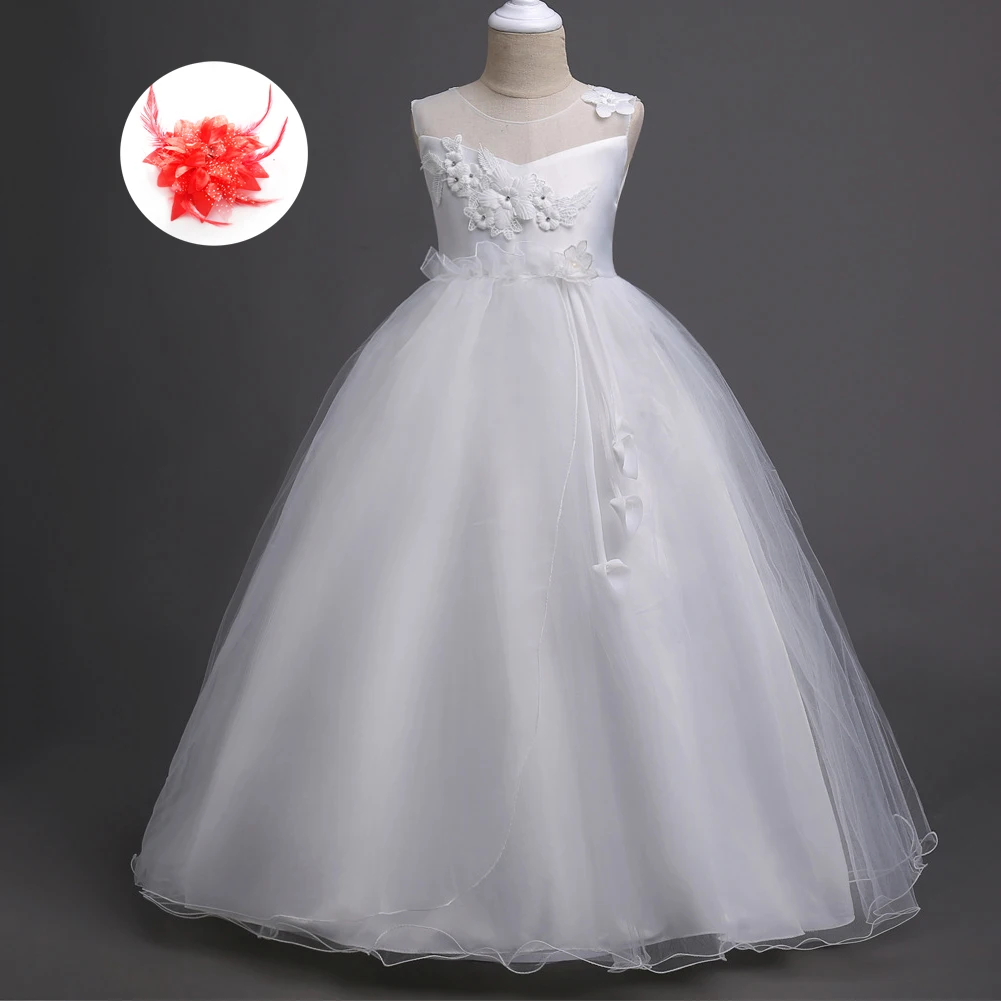 Children Dresses Girls New 2019 Mesh Neck Lace Ribbon Kids First Communion Princess White Flower Girl Long Dress Ball Gown
Children Dresses Girls New 2019 Mesh Neck Lace Ribbon Kids First Communion Princess White Flower Girl Long Dress Ball Gown