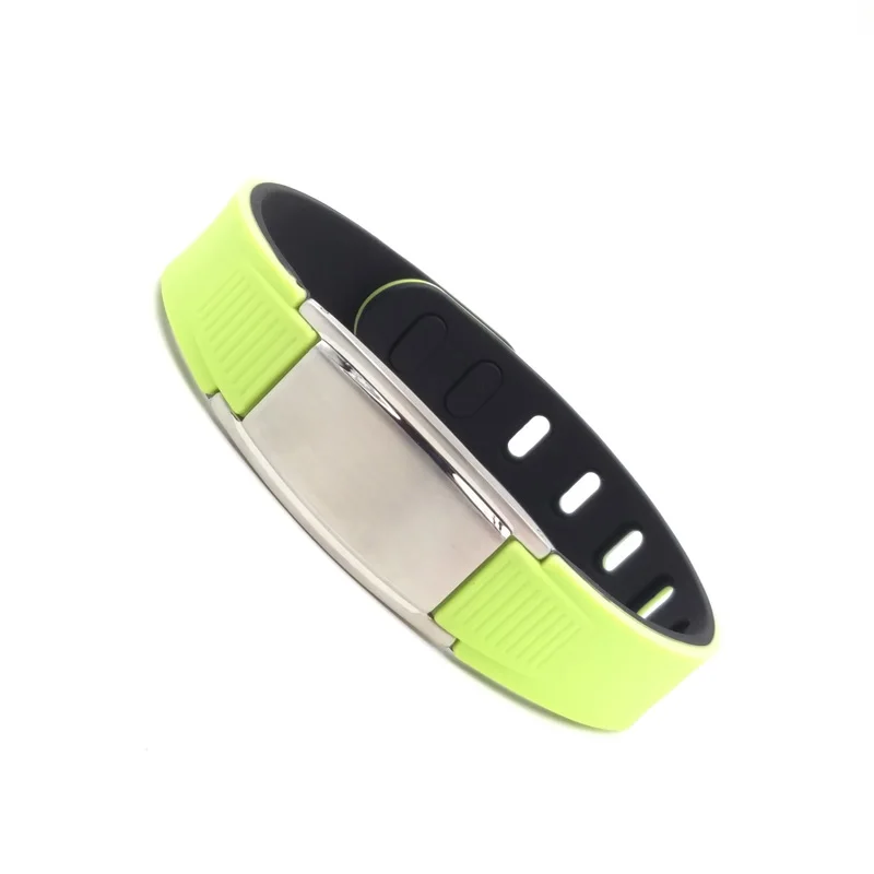 Fashion Creative New Two-tone Stainless Steel Silicone Bracelet Far Infrared Energy Bracelet Five colors available
Fashion Creative New Two-tone Stainless Steel Silicone Bracelet Far Infrared Energy Bracelet Five colors available