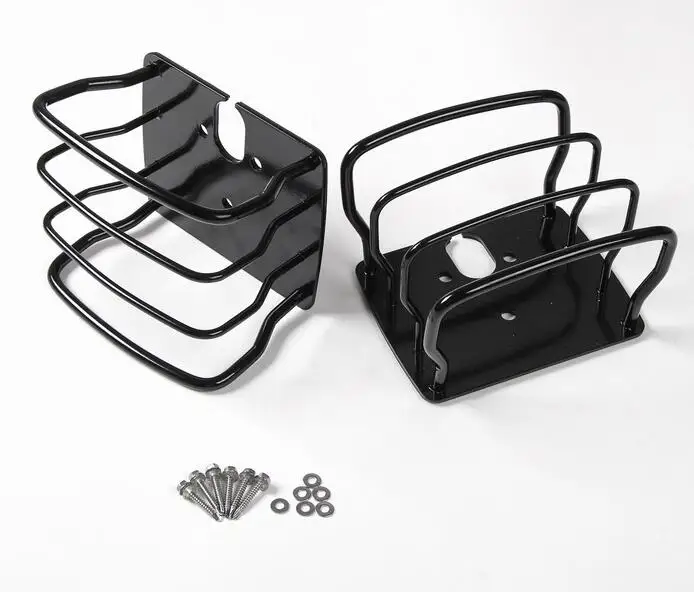 Новейшая защитная накладка на заднюю фару металлический черный чехол для Jeep Wrangler