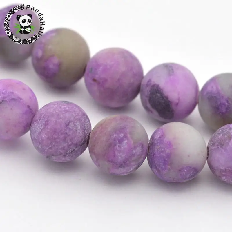 Natural Charoite Round Beads Strands, Frosted, Dyed, 8mm, Hole: 1mm; about 48pcs/strand, 15.3"
Natural Charoite Round Beads Strands, Frosted, Dyed, 8mm, Hole: 1mm; about 48pcs/strand, 15.3"