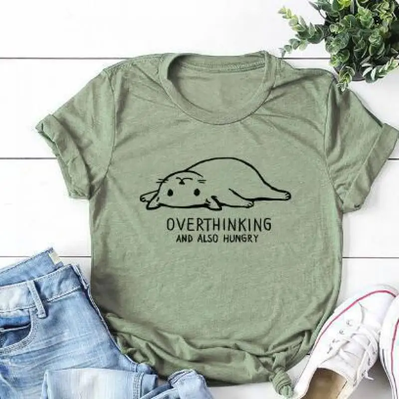 Zuolunouba Summer Ladies New T Shirt Cute Sleep Lazy Cat Print Harajuku O Neck Short Sleeve Loose Tees Tops Women Clothing
Zuolunouba Summer Ladies New T Shirt Cute Sleep Lazy Cat Print Harajuku O Neck Short Sleeve Loose Tees Tops Women Clothing