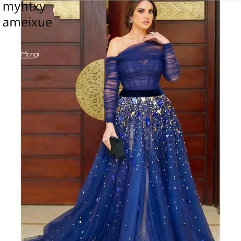 New Arrival Off The Shoulder Royal Blue Dress Evening 2021 Long Sleeve Muslim Evening Robe Soiree Dubai Plus Size Event Dress
New Arrival Off The Shoulder Royal Blue Dress Evening 2021 Long Sleeve Muslim Evening Robe Soiree Dubai Plus Size Event Dress