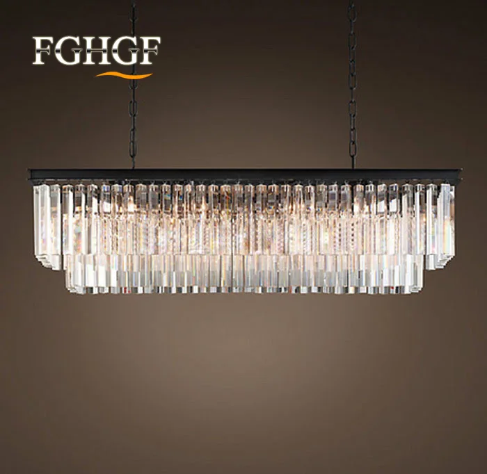 Modern Crystal Chandelier Light Lustres Rectangle Chandeliers Lamp Clear Fixture Vintage Style Hanging Lamp for Dinning Room
Modern Crystal Chandelier Light Lustres Rectangle Chandeliers Lamp Clear Fixture Vintage Style Hanging Lamp for Dinning Room