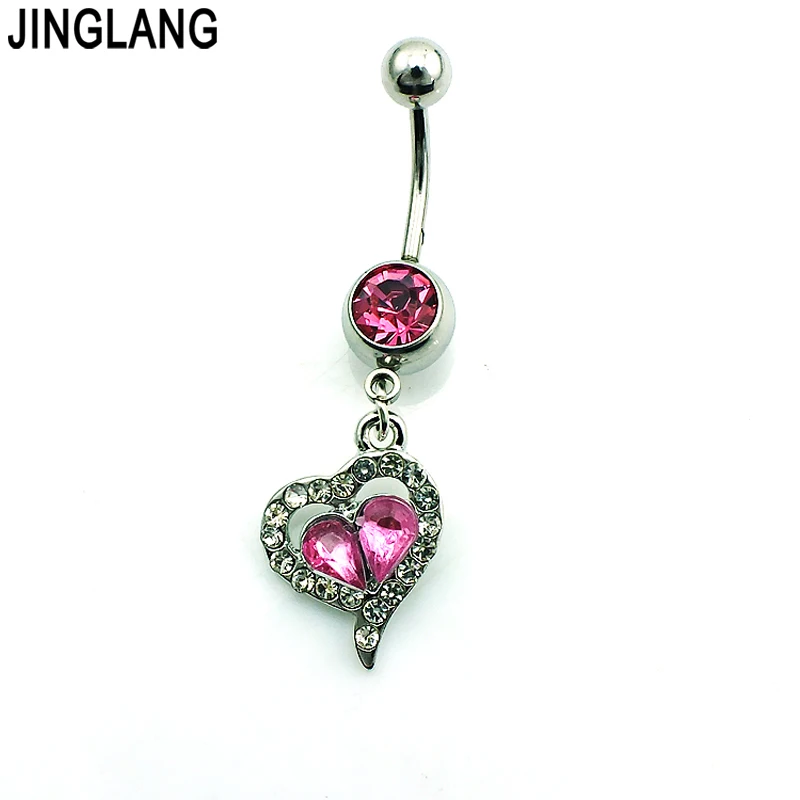 Wholesale Price! Fashion Dangle Pink Rhinestone Surgical Steel Two Heart Navel Piecing Rings Jewelry For Women Body Jewelry
Wholesale Price! Fashion Dangle Pink Rhinestone Surgical Steel Two Heart Navel Piecing Rings Jewelry For Women Body Jewelry