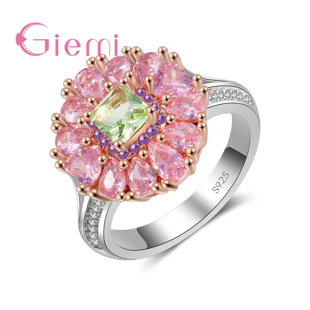 Top Grade Bridal Engagement Rings Pure 925 Sterling Silver with Dazzling Pink Crystals Women Popular Anillos Bijoux
Top Grade Bridal Engagement Rings Pure 925 Sterling Silver with Dazzling Pink Crystals Women Popular Anillos Bijoux