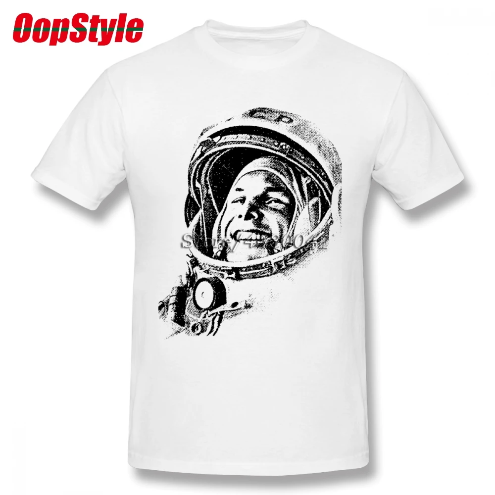 Россия CCCP Yuri Gagarin футболка для мужчин дропшиппинг Лето короткий рукав хлопок плюс