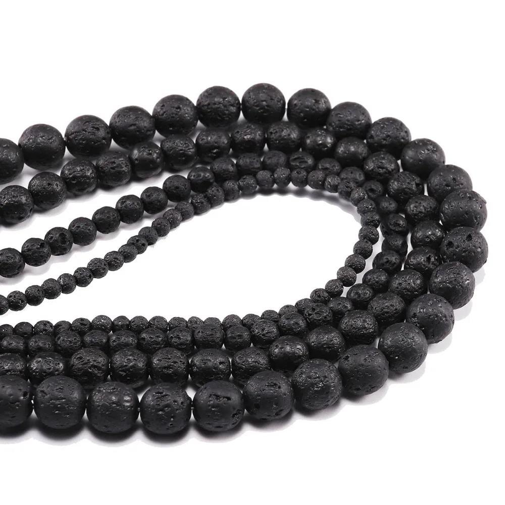 4 6 8 10 12mm Black Natural Volcanic Lava Stone Loose Spacer Round Rock Lava Beads For Jewelry Making DIY Bracelet Accessories
4 6 8 10 12mm Black Natural Volcanic Lava Stone Loose Spacer Round Rock Lava Beads For Jewelry Making DIY Bracelet Accessories