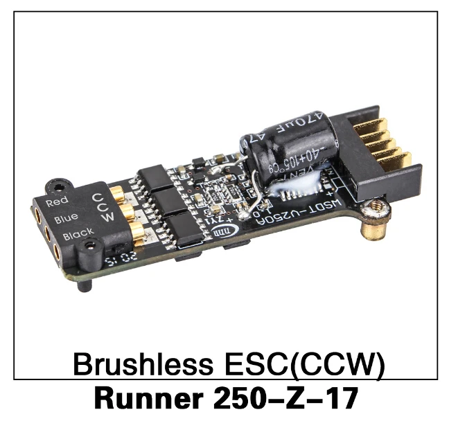 100% Original Walkera Runner 250 Spare Parts Brushless ESC Runner 250-Z-17 (CCW)
100% Original Walkera Runner 250 Spare Parts Brushless ESC Runner 250-Z-17 (CCW)