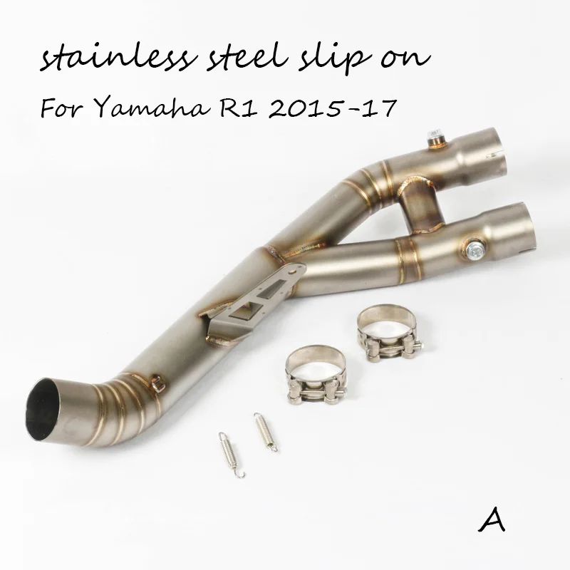 Slip On For Yamaha R1 2015-2017 Motorcycle Exhaust mid link pipe 61mm Stainless Steel Titanium Alloy Middle Pipe Moto Modify
Slip On For Yamaha R1 2015-2017 Motorcycle Exhaust mid link pipe 61mm Stainless Steel Titanium Alloy Middle Pipe Moto Modify