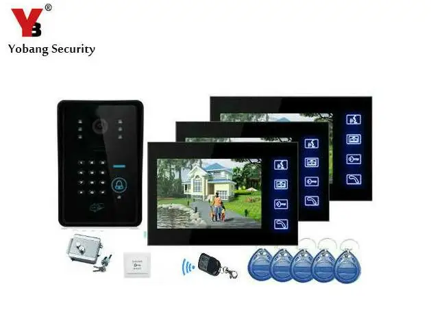 Yobang Security 7-дюймовый проводной видеодомофон с RFID-брелоками, 7-дюймовый видеодомофон с ИК-камерой, Проводной видео-домофон
Yobang Security 7-дюймовый проводной видеодомофон с RFID-брелоками, 7-дюймовый видеодомофон с ИК-камерой, Проводной видео-домофон
