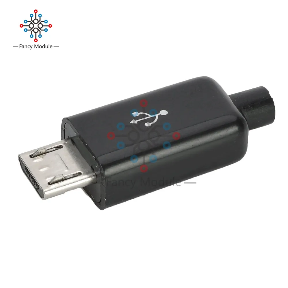 Набор разъемов Micro USB для штепсельной вилки DIY 10 шт. черные чехлы|kit connector|kit kitskit diy |