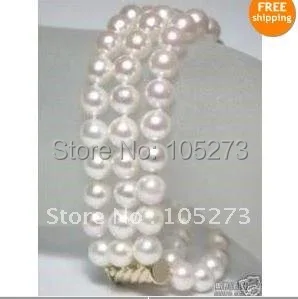 Stunning! 3Rows AA 7-8MM white color Genuine Freshwater pearl bracelet length:7.5''inchs 1pcs/lot free shipping FN44
Stunning! 3Rows AA 7-8MM white color Genuine Freshwater pearl bracelet length:7.5''inchs 1pcs/lot free shipping FN44