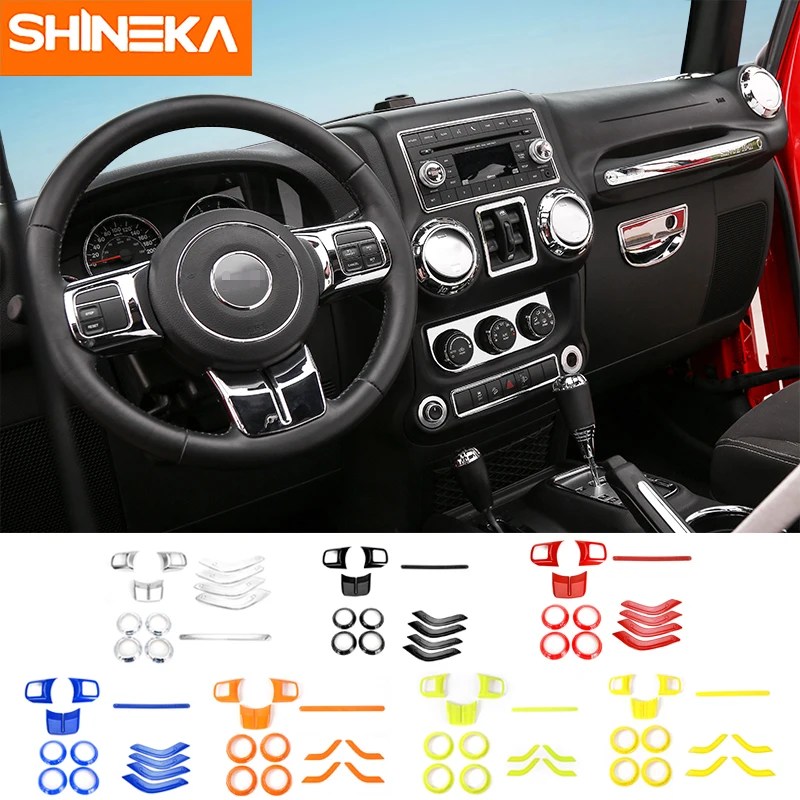 SHINEKA 4 Doors Car Interior Accessories Set Steering Wheel Cover Frame Air Vent Outlet Cover for Jeep Wrangler JK 2011-2017
SHINEKA 4 Doors Car Interior Accessories Set Steering Wheel Cover Frame Air Vent Outlet Cover for Jeep Wrangler JK 2011-2017