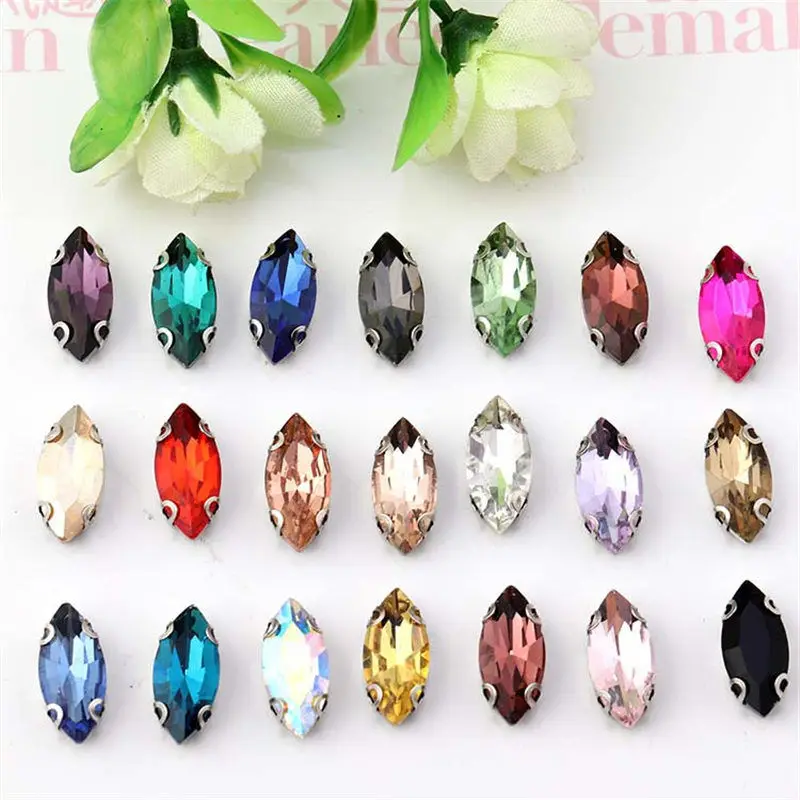 200pcs 5x10mm Crystal Colorful Sew on Rhinestone with Claw Setting Silver Back Fancy Stone with Metal Claw with Holes Diy
200pcs 5x10mm Crystal Colorful Sew on Rhinestone with Claw Setting Silver Back Fancy Stone with Metal Claw with Holes Diy