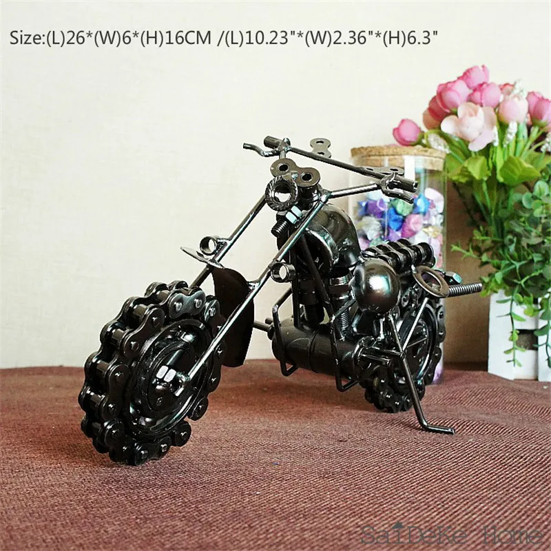 SaiDeKe 26cm Retro Motorcycle Model Metal Vintage Motor Figurine Iron Motorbike Prop Handmade Boy Gift Kid Toy Home Office Decor
SaiDeKe 26cm Retro Motorcycle Model Metal Vintage Motor Figurine Iron Motorbike Prop Handmade Boy Gift Kid Toy Home Office Decor